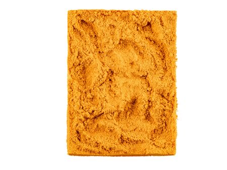 Ground turmeric isolated on white background with copy space for text or images. Spices and herbs....