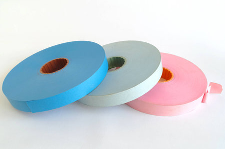 new unused punched tapesの写真素材