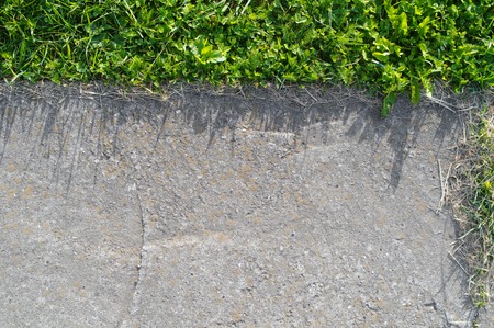 concrete and grass textureの写真素材