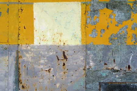 painted tin wallの写真素材