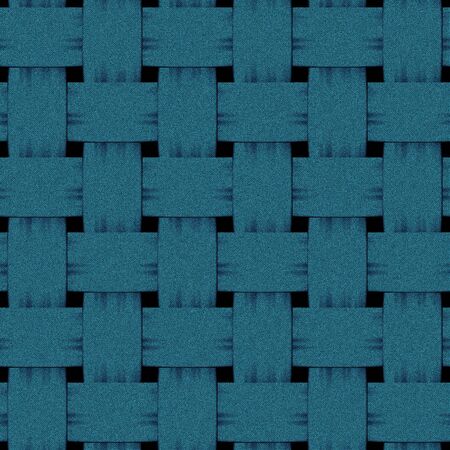 square blue interlaced woven rendered denim textureの写真素材