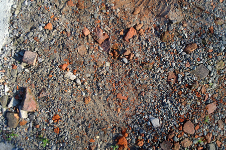 crushed debris on the ground as textureの写真素材