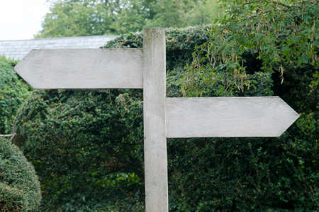 signpost with empty space to add textの写真素材