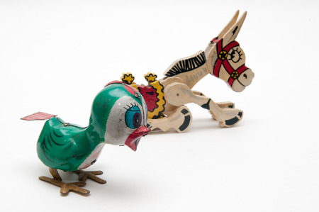 communications concept with vintage toysの写真素材