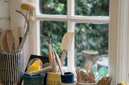 Creative artists tools in the workshopの写真素材
