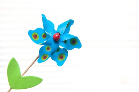 Simple child's toy on white background representing simplicityの写真素材