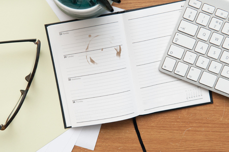 diary or planner to organise an eventの写真素材