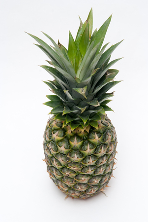 Pineapple isolated on a white backgroundの写真素材