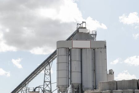 concrete and cement factory and production plantの写真素材