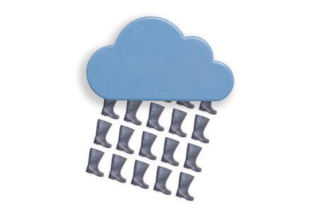 Rainy day icon for wet weather and stormの写真素材