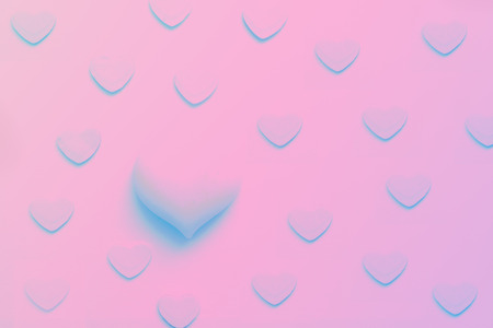 Heart background of love hearts in pink patternの写真素材