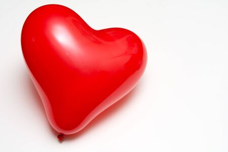Red heart shaped balloon for Valentines Day giftの写真素材