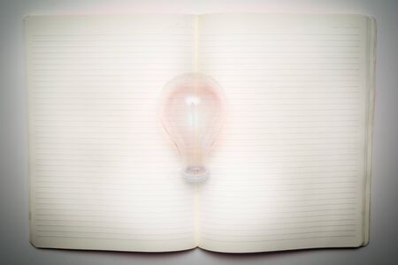 Bright idea concept, thinking of new business ideasの写真素材