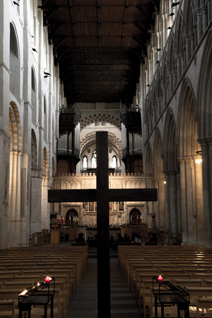 Holy cross in the church for Easterのeditorial素材