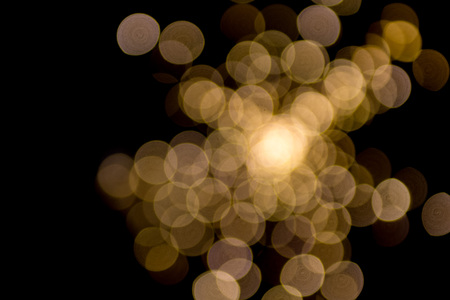 Abstract blurred lights with black backgroundの写真素材