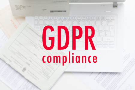GDPR. Data Protection Regulation, online and cyber securityの写真素材