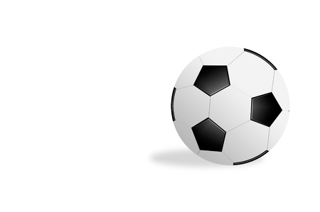 Soccer ball isolated on white backgroundの写真素材