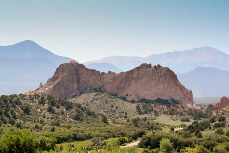Garden of the gods, mountain landscape in Coloradoの写真素材