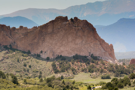 Garden of the gods, mountain landscape in Coloradoの写真素材