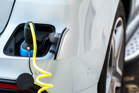 Hybrid car charging at a public charging point