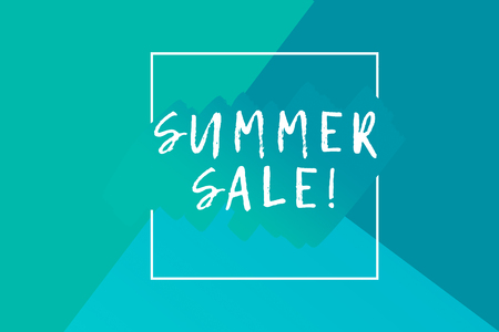 Summer sales banner template with text and modern backgroundの写真素材