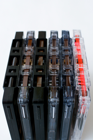 Cassette tapes, retro audio cassettesの写真素材