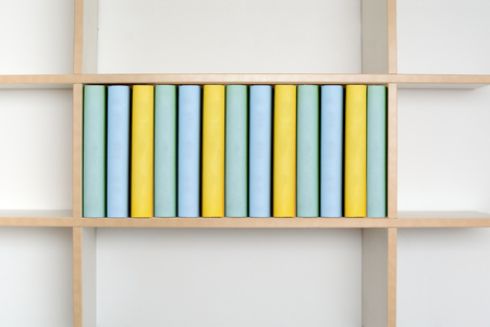 Books on a bookshelfの写真素材