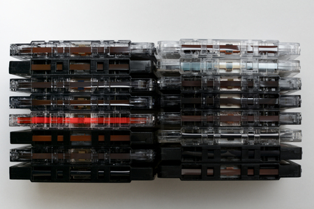 Cassette tapes, retro audio cassettesの写真素材
