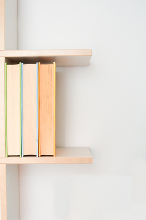 Books on a bookshelfの写真素材