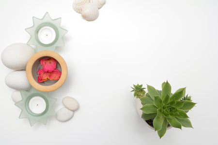 Wellness and spa products for healthy skinの写真素材