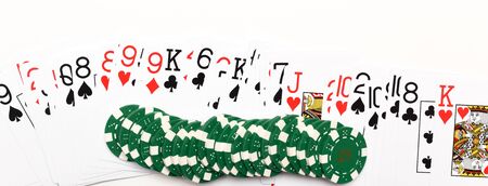 Casino objects isolated background banner for card games and gamblingの写真素材