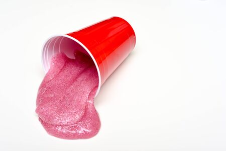 Kids Slime made at home fun experiment to make a childs toy of slime and gooの写真素材