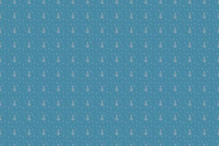 Seamless Christmas pattern Design with xmas trees on blue repeating festive backgroundの写真素材