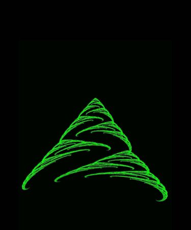 Abstract Christmas tree concept against dark copyspaceの写真素材