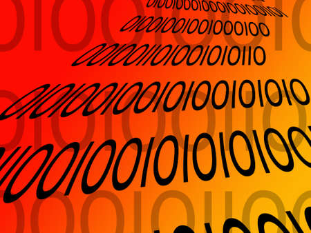 Binary ones and zeros representing data flow