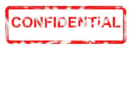 Grungey rubber stamp stating confidential and copyspaceの写真素材
