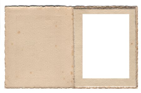 Old antique card photo frame from the 1920s with space for copy or image etc. Ideal for scrapbookingの写真素材