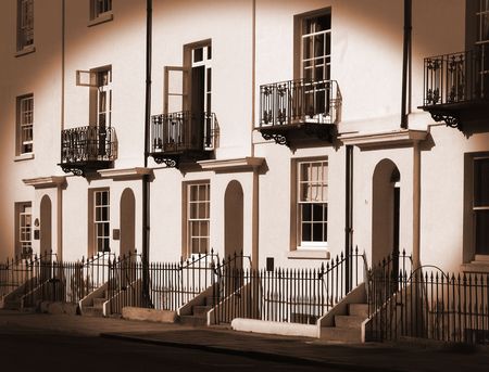 Sepia Georgian Terraceの写真素材