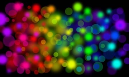 Out of focus points of coloured lights background. Nice for Christmas themes.の写真素材
