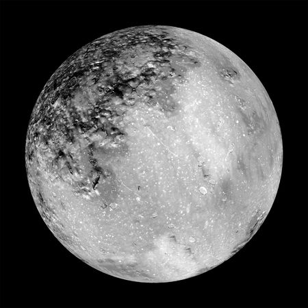 Moon design as maybe seen from an orbiter or through a telescopeの写真素材