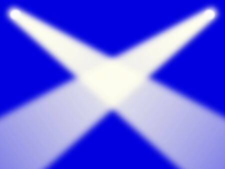Scottish flag as spotlights concept の写真素材