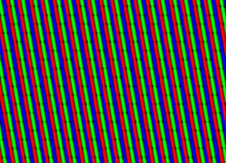 TV close up of red green blue elementsの写真素材