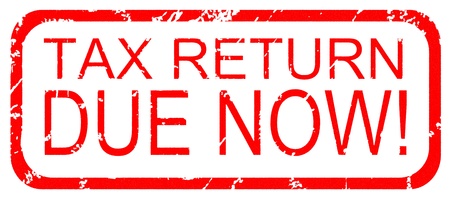 Rubber stamp design stating Tax Return Due Nowの写真素材