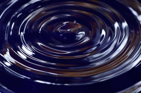 Blue,Silver And Yellow Rings In Water With Small Drop