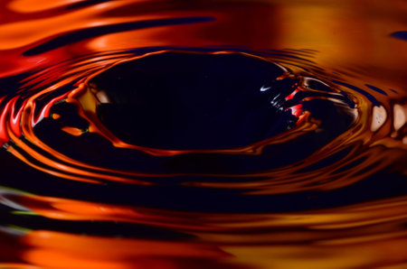 Gold And Black Water  Ringの写真素材