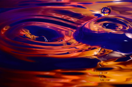Gold Water And Drop