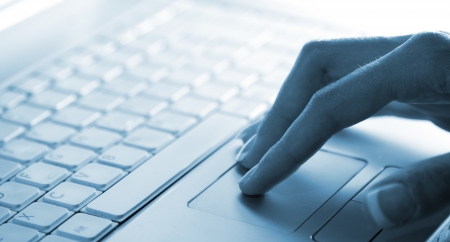 Working with a laptop