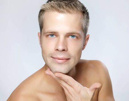 Portrait of an young handsome manの写真素材