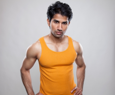 Good looking man with muscular bodyの写真素材