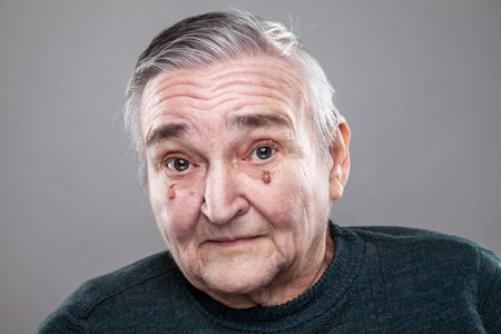 Closeup portrait of an elderly womanの写真素材
